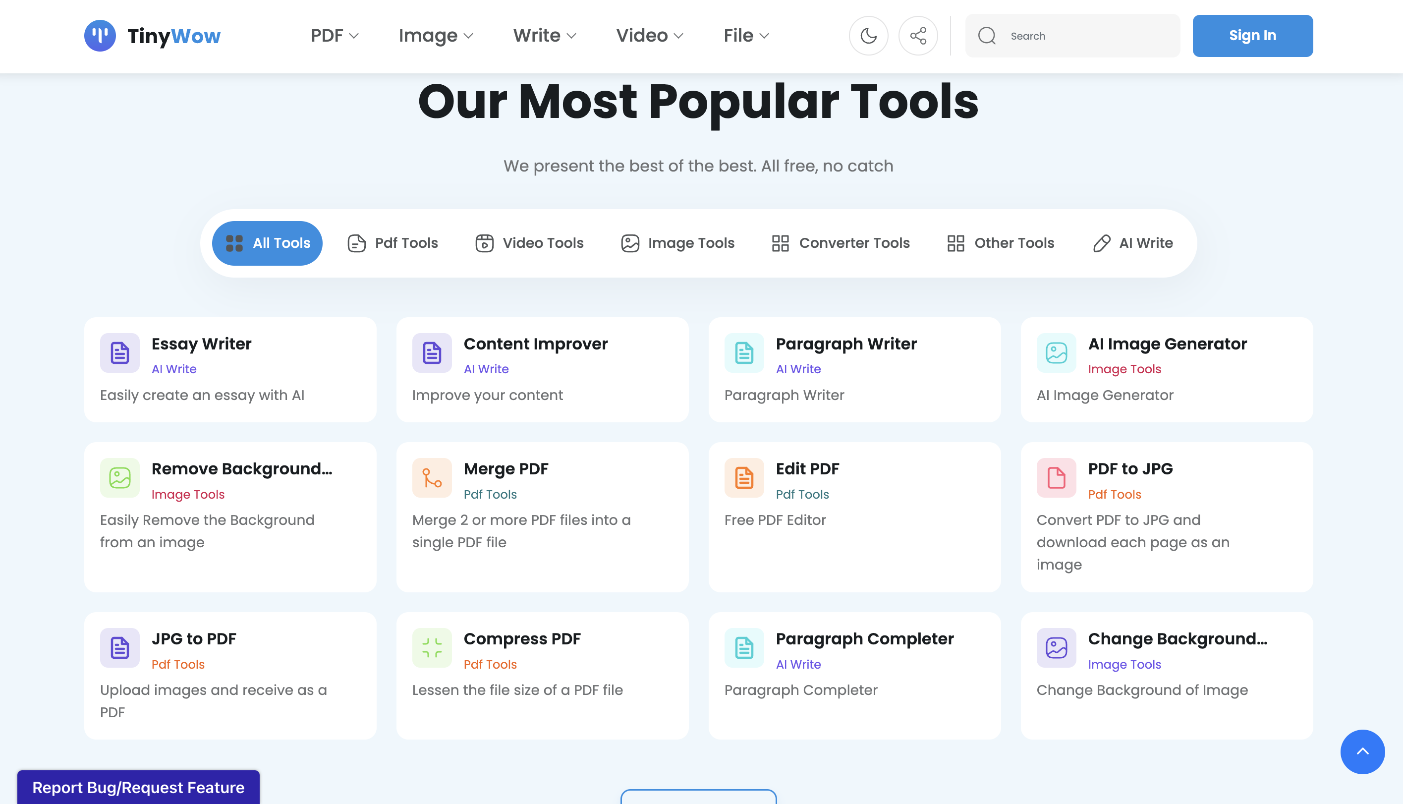 TinyWow: Collezione di Strumenti Molto Utili